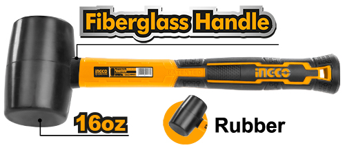 HRUH8216 RUBBER HAMMER 16oz.