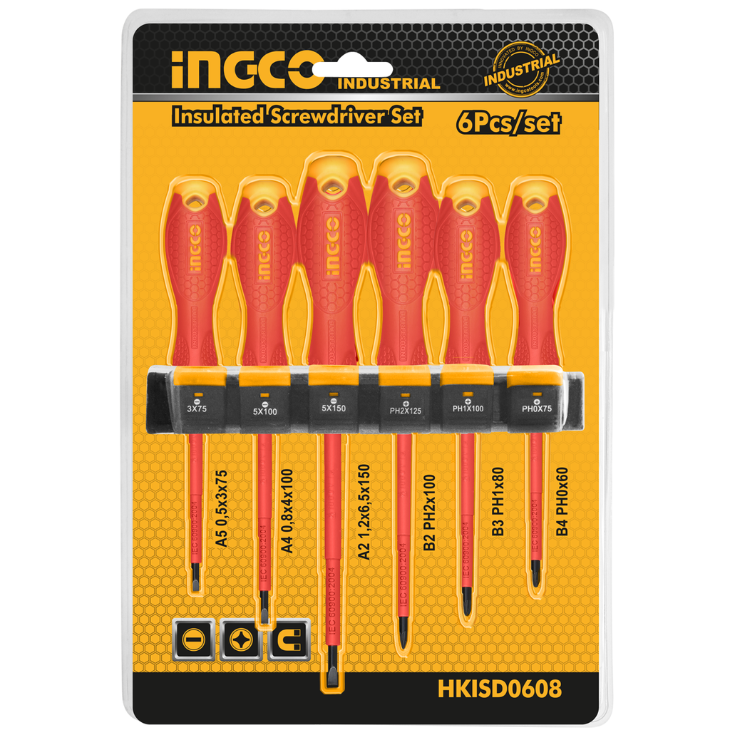 HKISD0608 6PCS INSULATED SCREWDRIVER SET