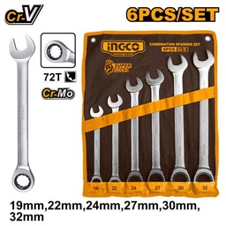 [HKSPAR1061] HKSPAR1061 6 PCS RATCHET SPANNER SET