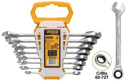 [HKSPAR1082] HKSPAR1082  8 PCS RATCHET SPANNER SET