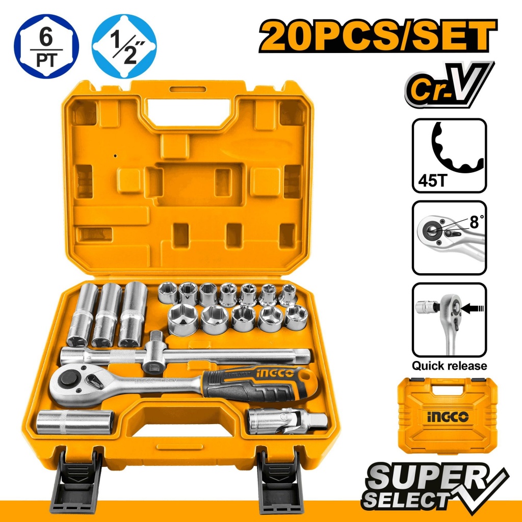 HKTS12201 20 PCS 1/2" SOCKET SET