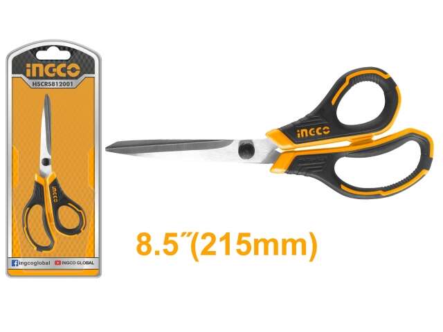 HSCRS812108 RUBBER GRIP SCISSORS 8"