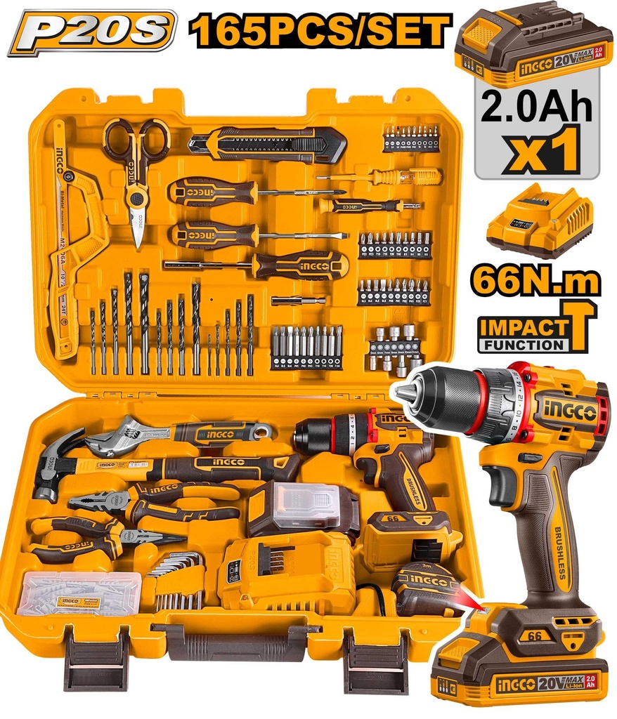 HKTHP11651 165 PCS TOOLS SET - 20V