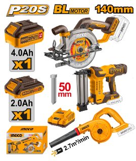 COSLI240683 20V LI-ION CORDLESS 3 PCS COMBO KIT