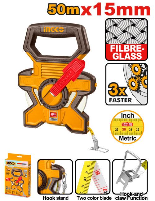 HFMT1850 FIBREGLASS MEASURING TAPE 50m