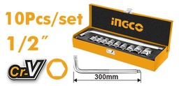 [HKTS12101] HKTS12101 10PCS 1/2" SOCKET SET 300MM